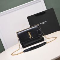 Black plain gold buckle