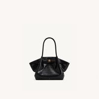 Crocodile-patterned black large size