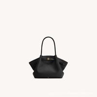 Black leather large size high-end
