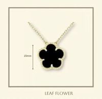 gold black necklace