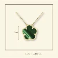 gold green necklace