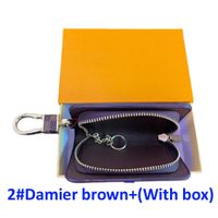 2#Damier Brown Keychains bag+Box