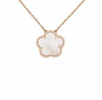 rose gold white necklace