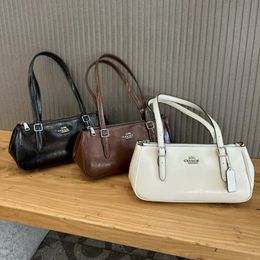 Coach Genuine Women Asher 34 Handbag Baguette Underarm Oil Wax Leather Vintage Fashion Single Shoulder Crossbody Bag
