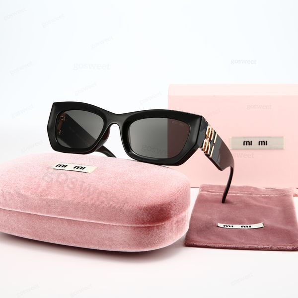 With Box Designer Cat Eye Sunglasses Oval Silhouette Retro Slim Narrow Rectangle Acetate Frame Mirror Reflective Lens UV400 Protection Fashion Eyewear For Women