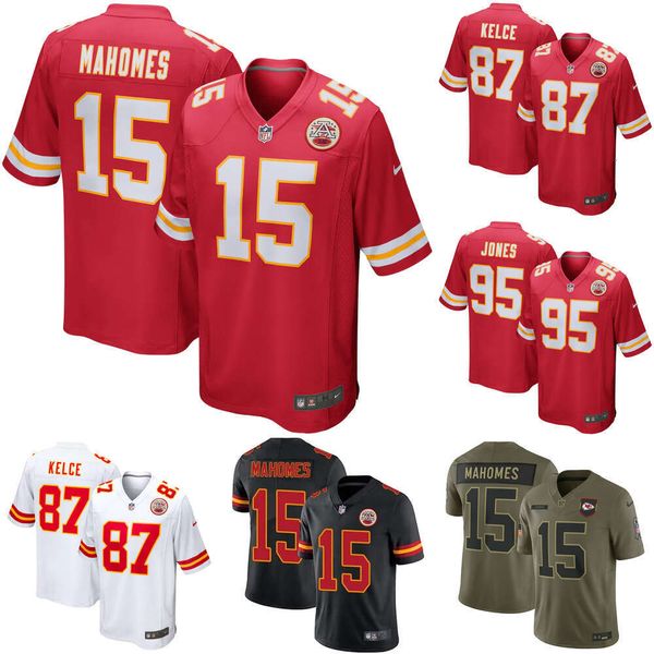 Men's Kansas City Chiefs Patrick Mahomes Red Game Jersey #15 Custom Available S-6XL
